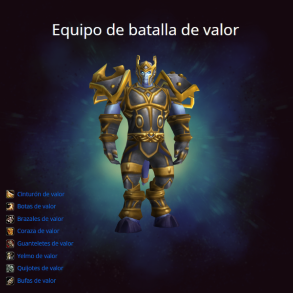 Equipo de batalla de valor